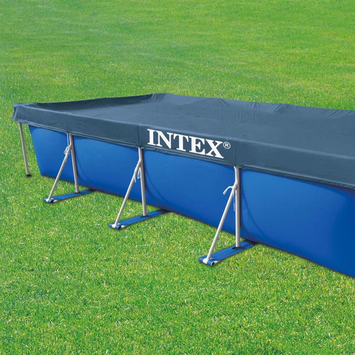 Swimming Pool Cover Intex 28039 Blue Grey Navy Blue 4,5 m