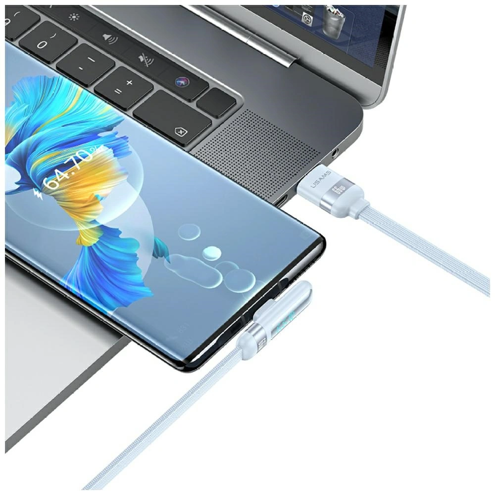 Kabel USAMS US-SJ651 66W USB-A / USB-C 1.2m biały