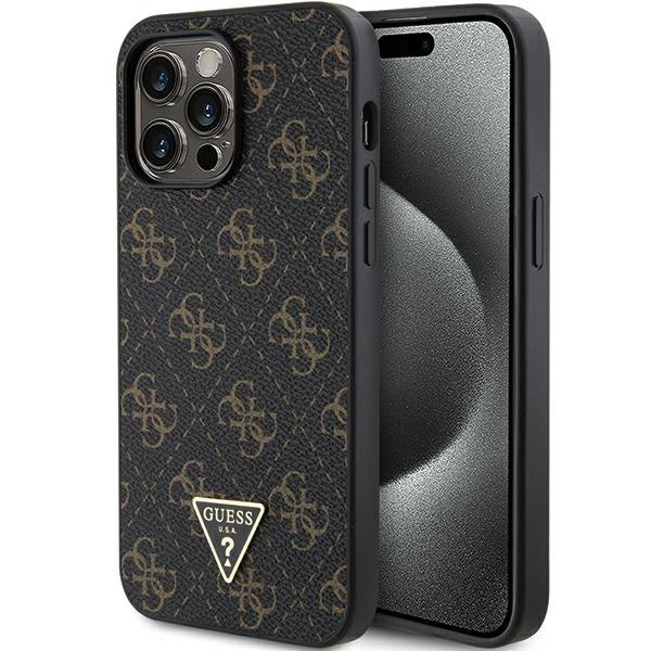 Guess GUHCP14XPG4GPK Apple iPhone 14 Pro Max hardcase 4G Triangle Metal Logo black