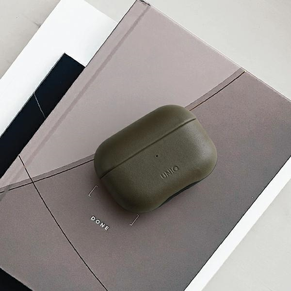 UNIQ Terra Apple AirPods Pro Genuine Leather olive