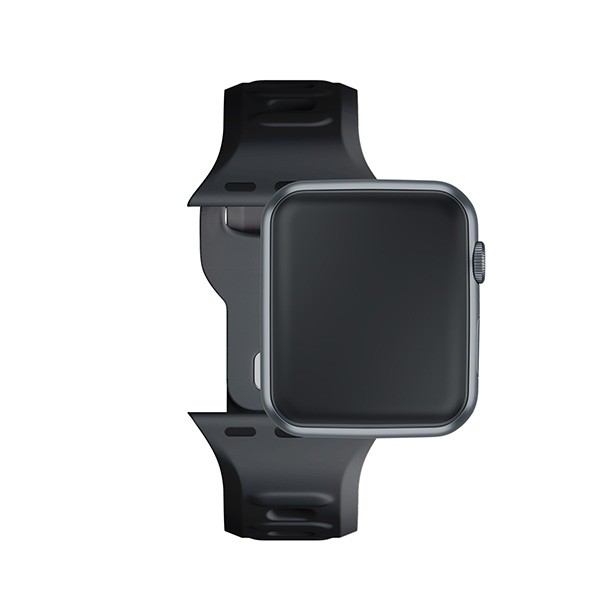 3MK Silicone Watch Strap Apple Watch 4/5/6/7/SE/8/9 40/41mm black