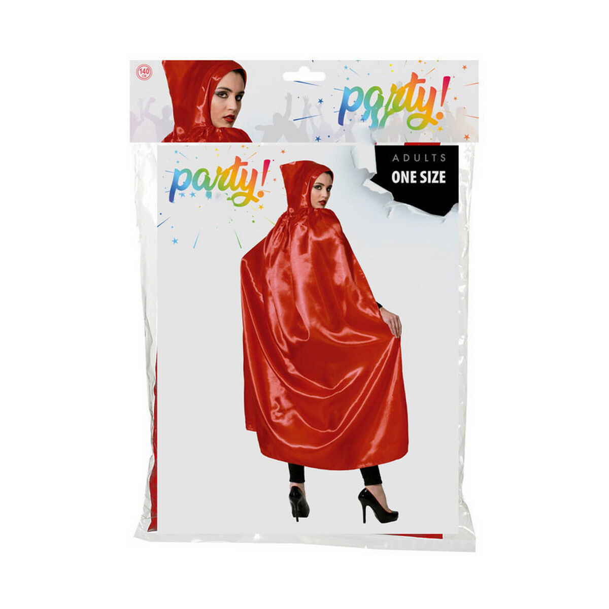 Cloak Red With hood Polyester