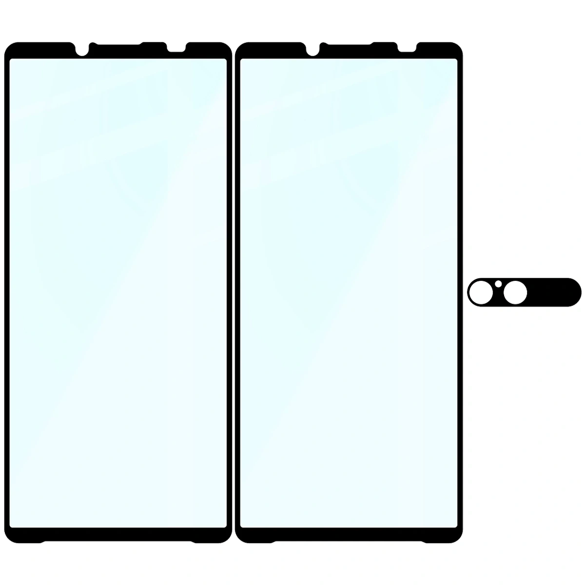 2x Szkło + szybka na aparat Bizon Edge Pack do Sony Xperia 10 VII