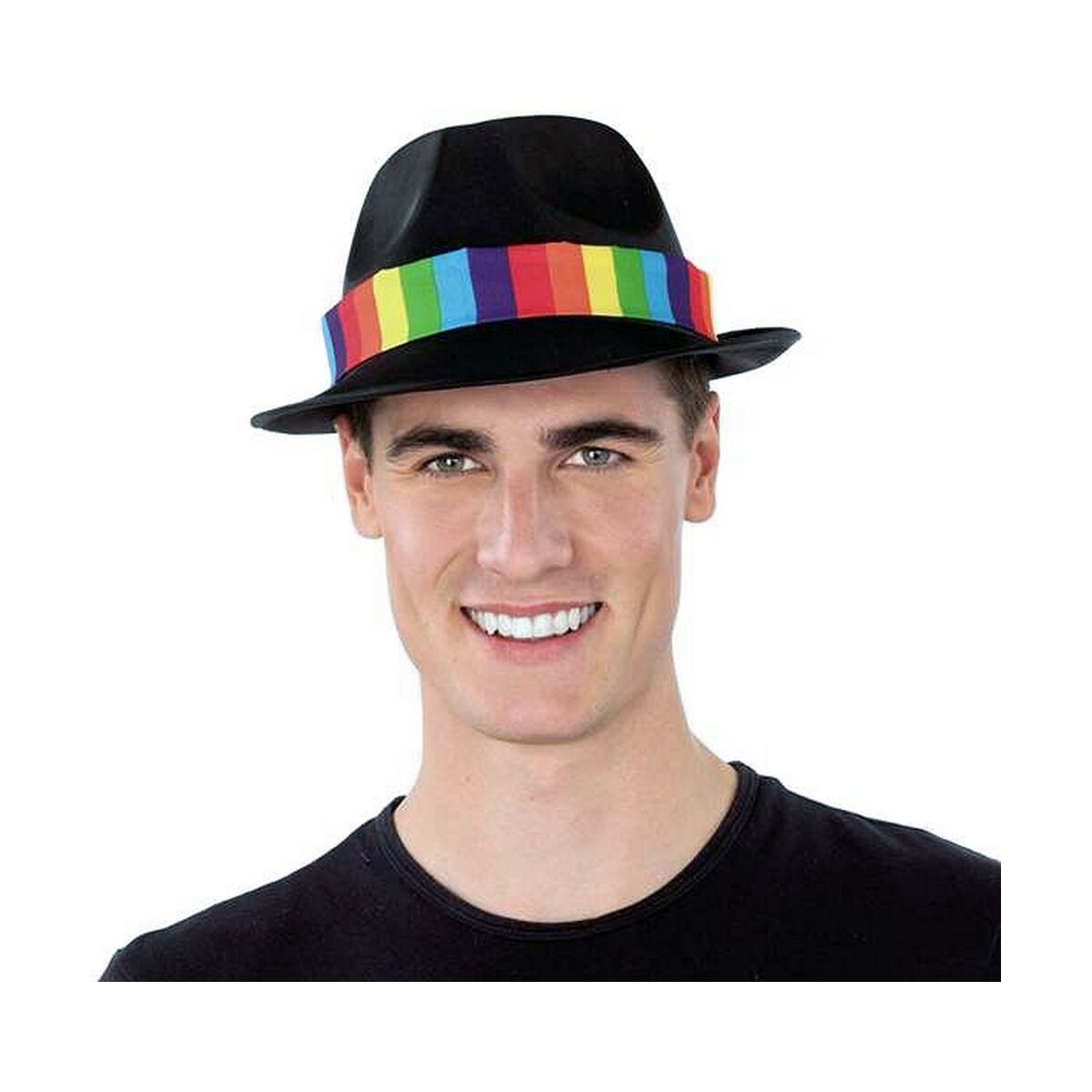 Hat My Other Me Rainbow Gangster Black One size