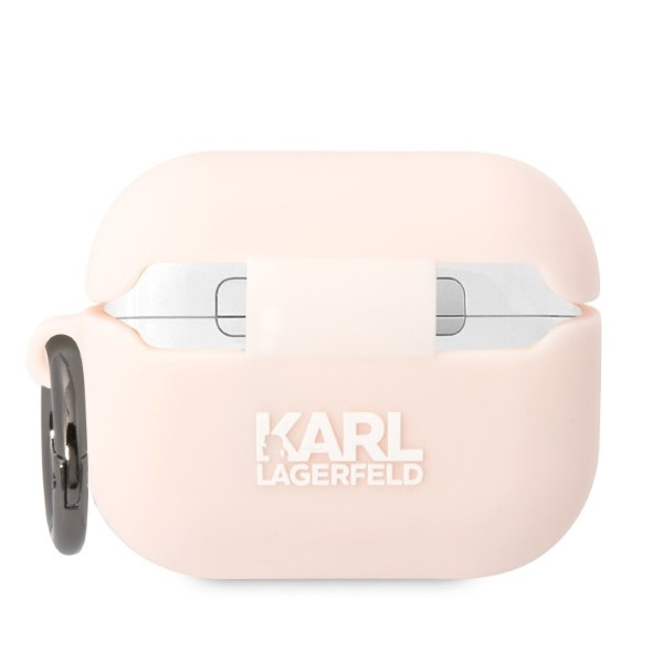 Karl Lagerfeld KLAPRUNIKP Apple AirPods Pro cover pink Silicone Karl Head 3D