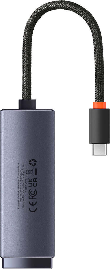 Baseus Lite Series USB Type C adapter - RJ45 LAN socket 1000Mbps black