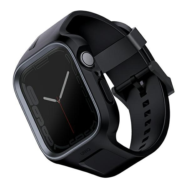 Belt + case UNIQ Monos 2in1 Apple Watch 4/5/6/7/8/9/SE 44/45mm black/midnight black