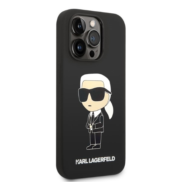 Karl Lagerfeld KLHCP14XSNIKBCK Apple iPhone 14 Pro Max hardcase black Silicone Ikonik