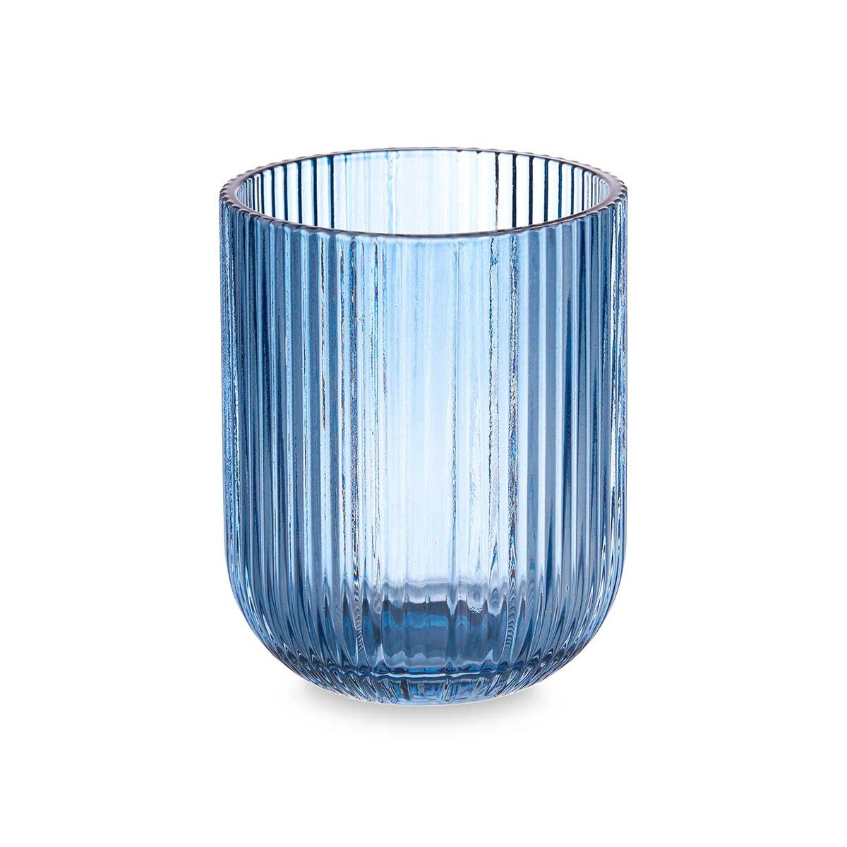 Glass Stripes Blue Crystal 270 ml (6 Units)