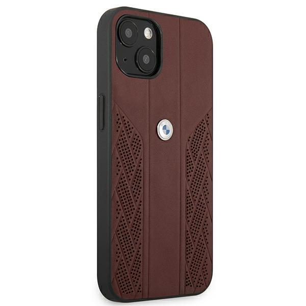 BMW BMHCP13SRSPPR Apple iPhone 13 mini red hardcase Leather Curve Perforate