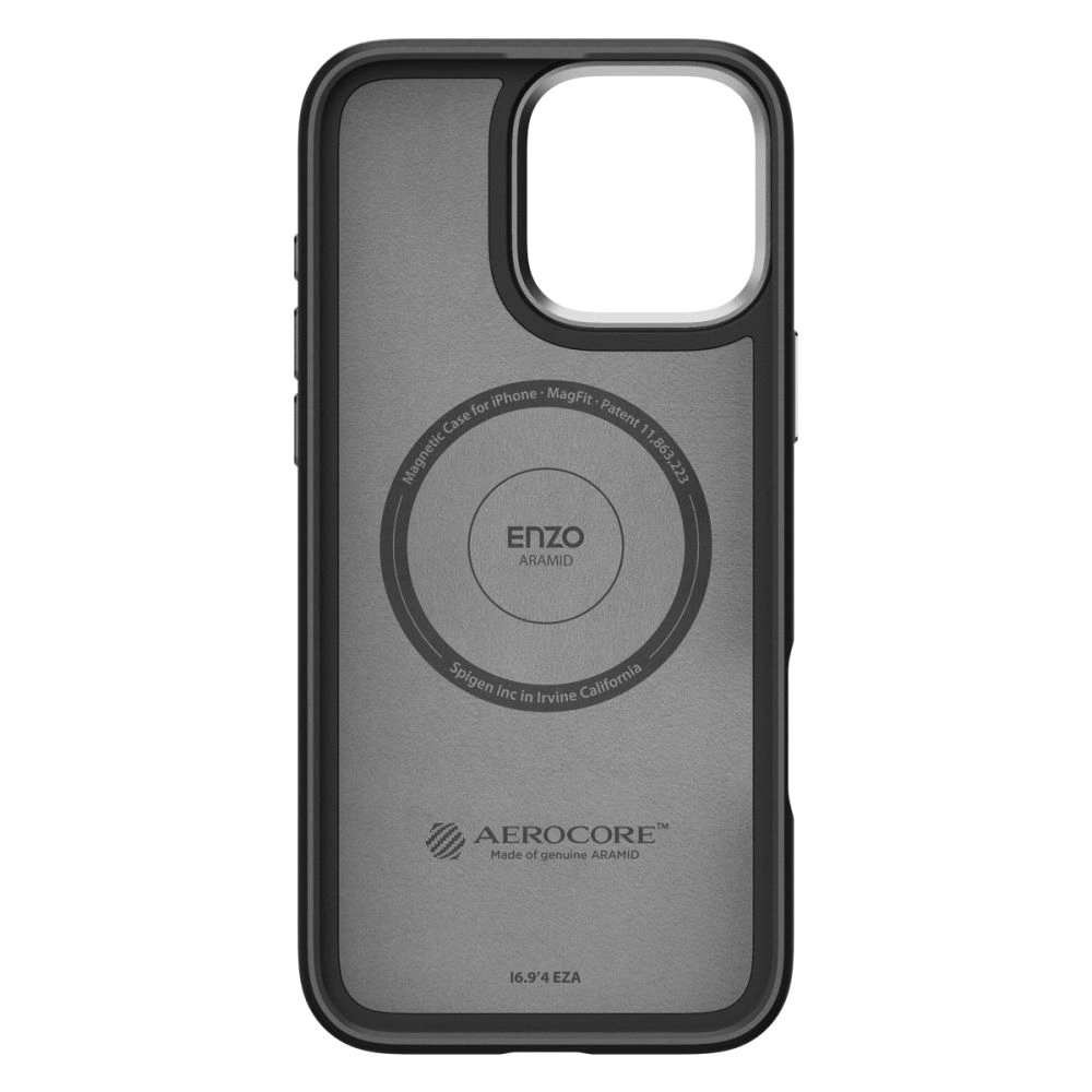 Spigen Enzo Aramid Mag MagSafe Apple iPhone 16 Pro Black/silver