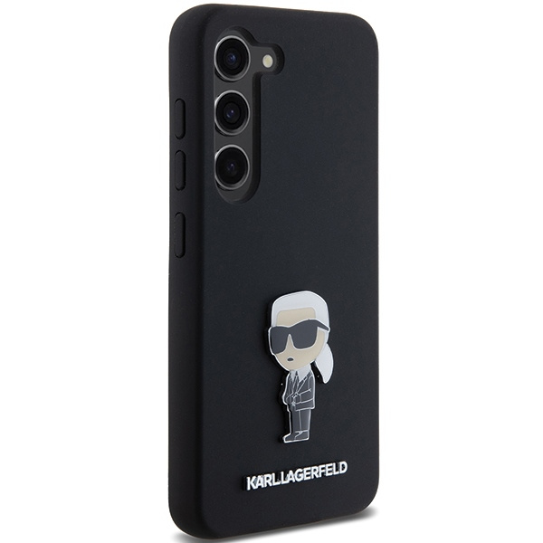 Karl Lagerfeld KLHCS23SSMHKNPK Samsung Galaxy S23 Silicone Ikonik Metal Pin black