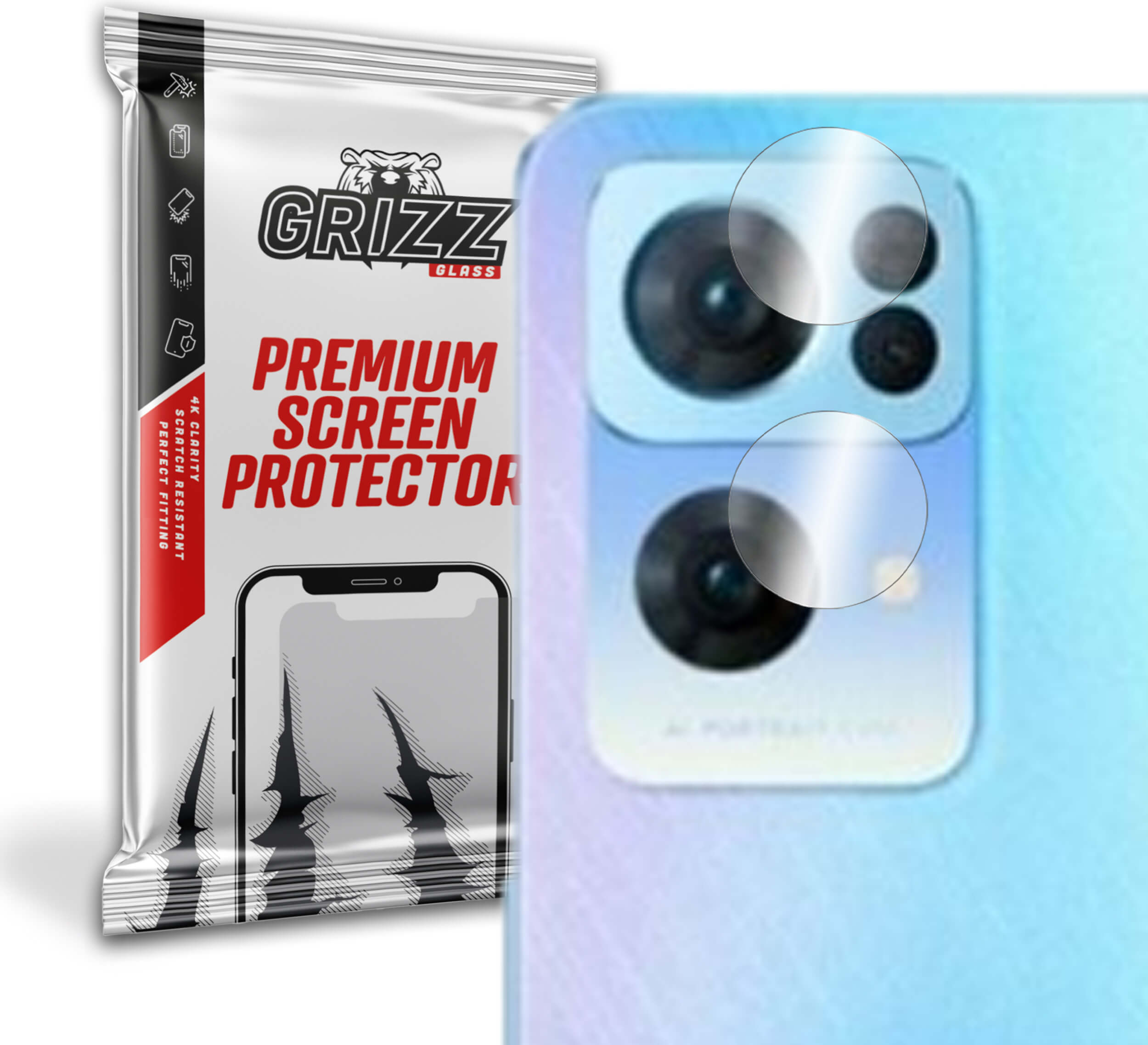 GrizzGlass HybridGlass Camera Oppo Reno 7 Pro 5G