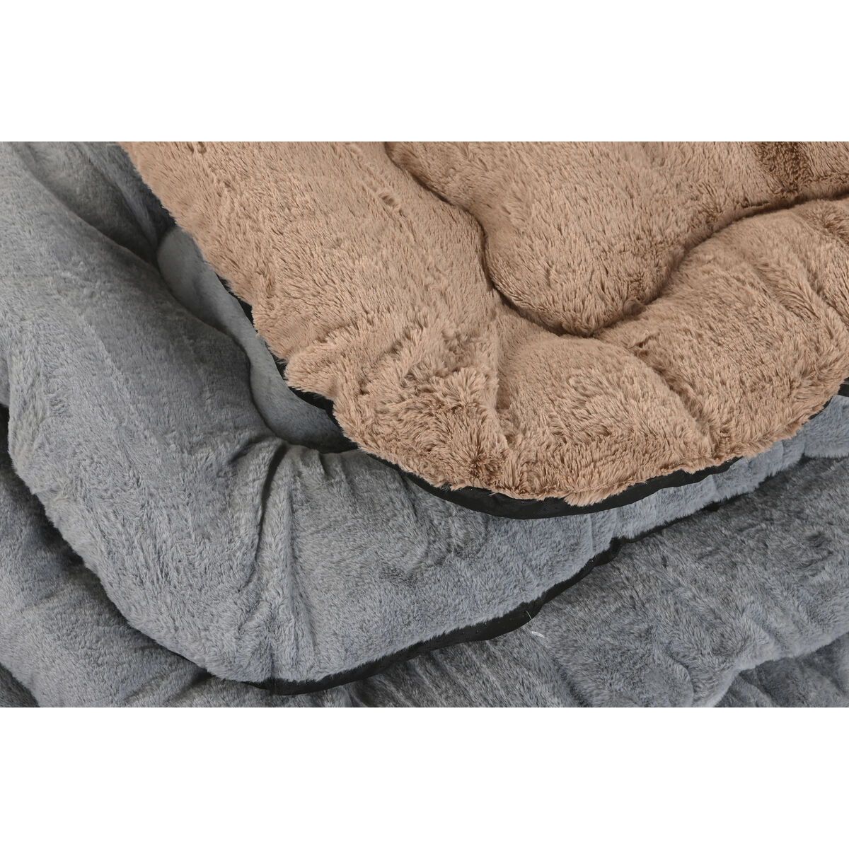 Pet bed Home ESPRIT Brown Grey Camel Light grey Dark grey 90 X 63 X 10 CM 2 Units