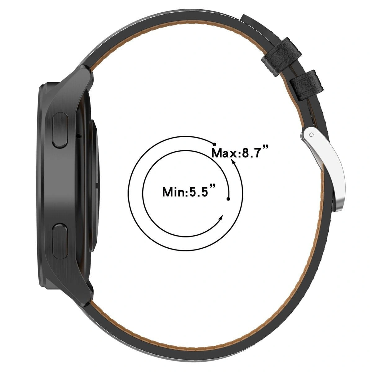 Bizon Strap Watch Casual 22 mm black