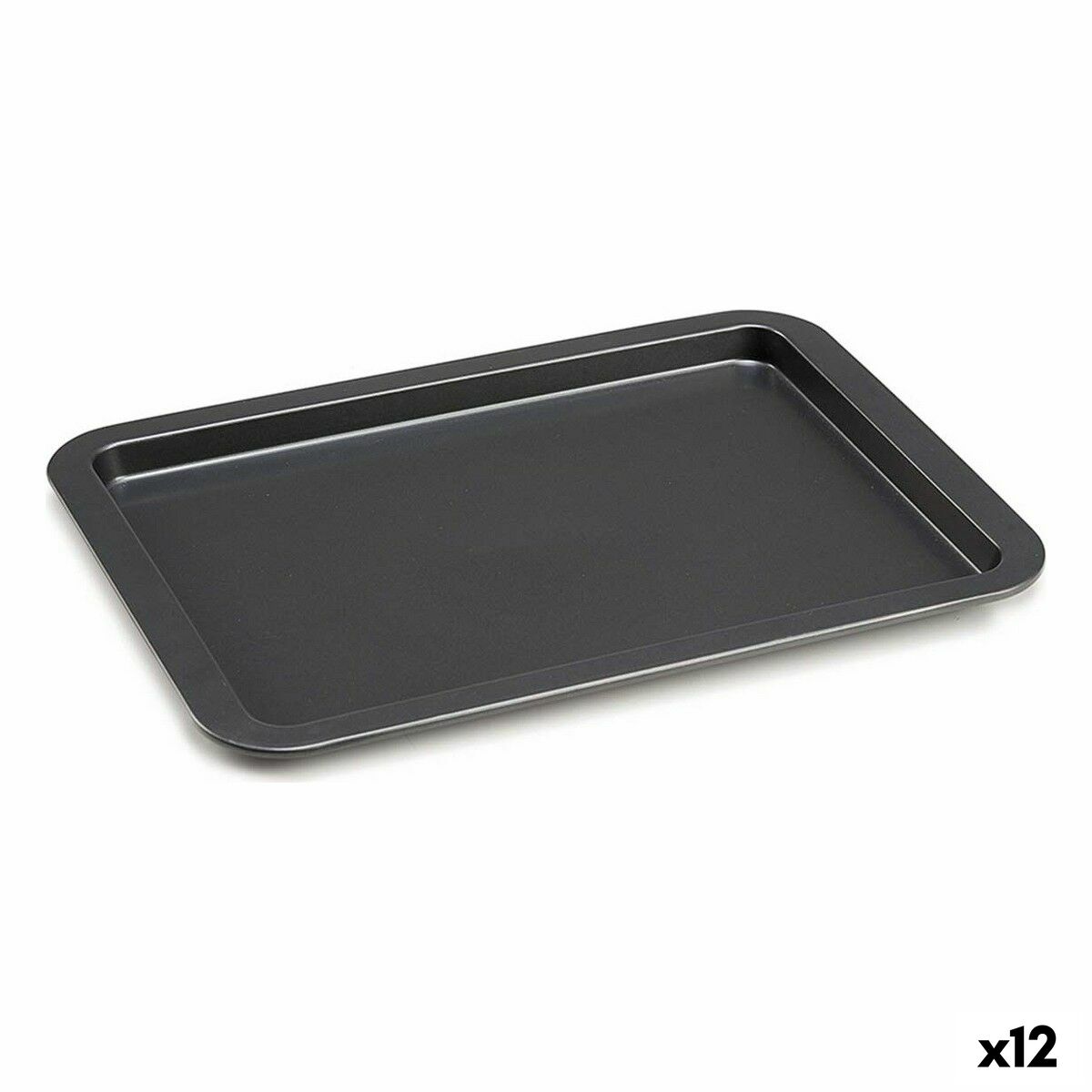 Baking tray Grey Metal 48 x 3 x 33,5 cm (12 Units)