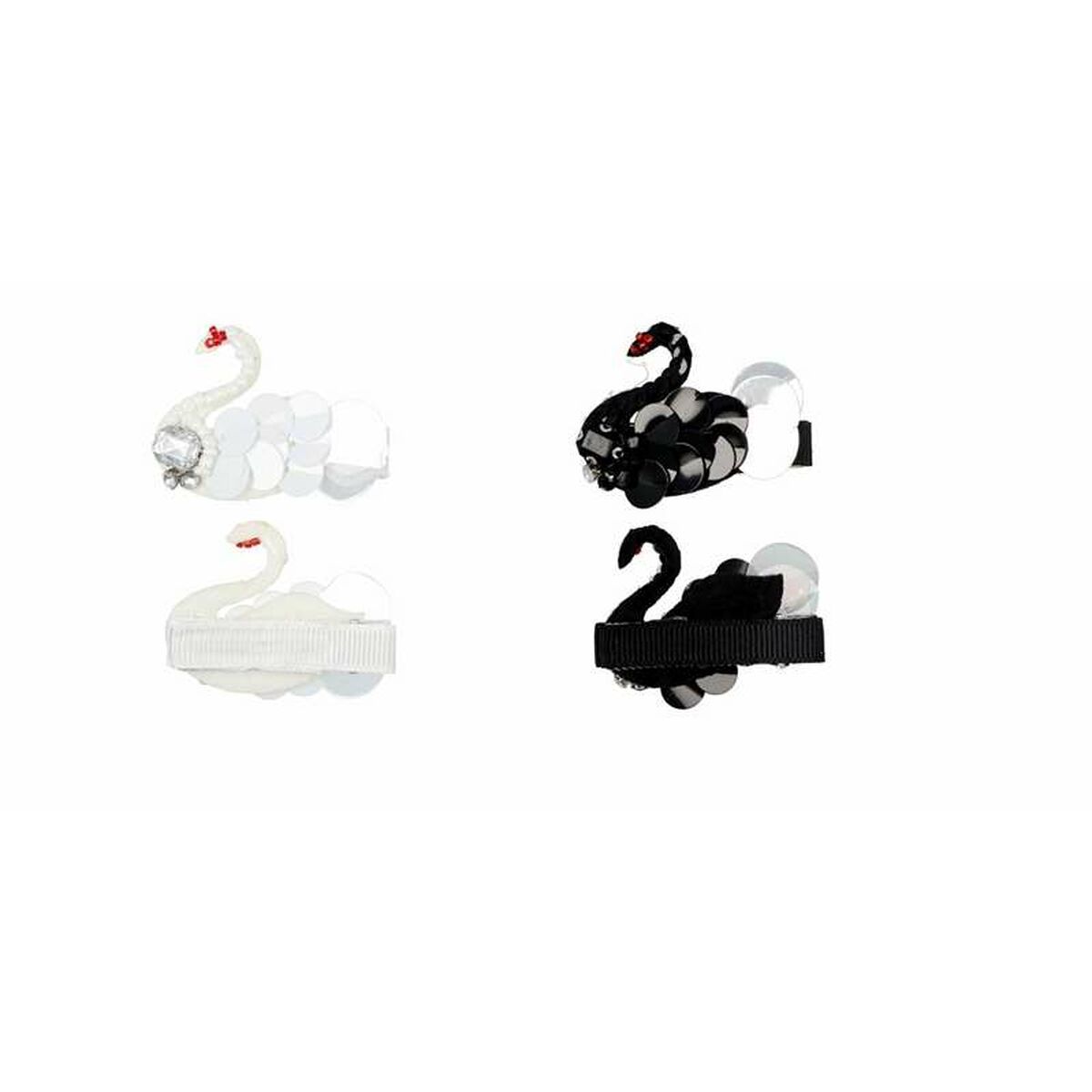 Hair Clips 2 Units Swan