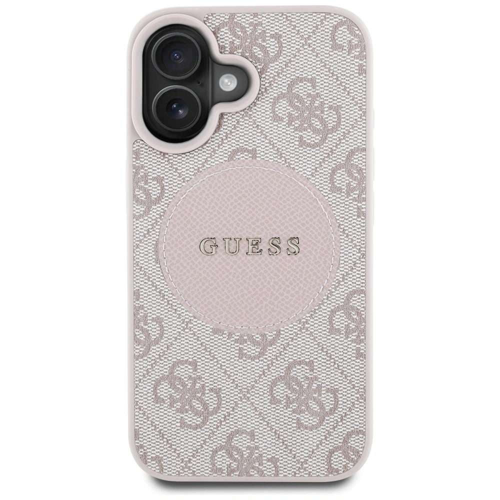 Guess 4G Circle Classic Logo MagSafe Apple iPhone 16 pink
