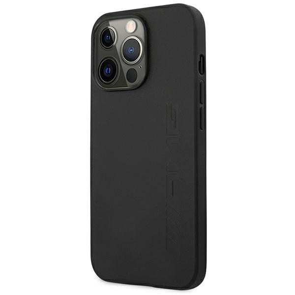 Mercedes AMG AMHCP14XDOLBK Apple iPhone 14 Pro Max black hardcase Leather Hot Stamped