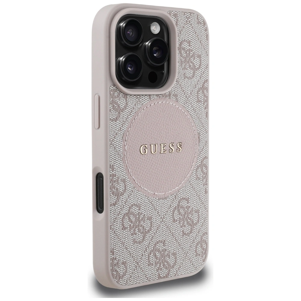 Guess 4G Circle Classic Logo MagSafe Apple iPhone 16 Pro Max pink