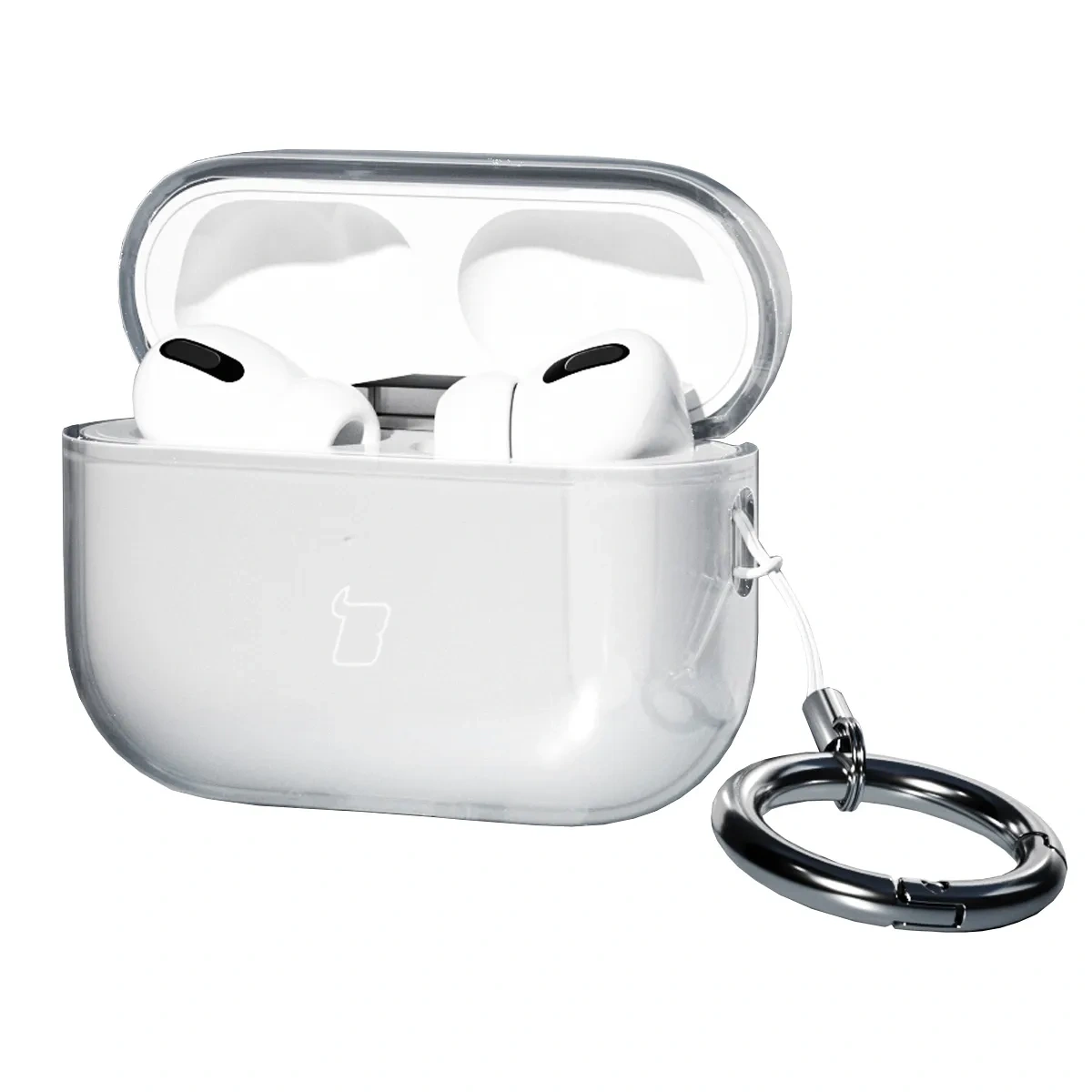 Elastyczne etui z karabińczykiem Bizon Case Headphone Clear do Apple AirPods Pro 3 przeźroczyste