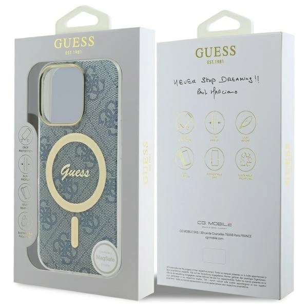 Guess GUHMP16LH4STB Apple iPhone 16 Pro hardcase IML 4G MagSafe blue