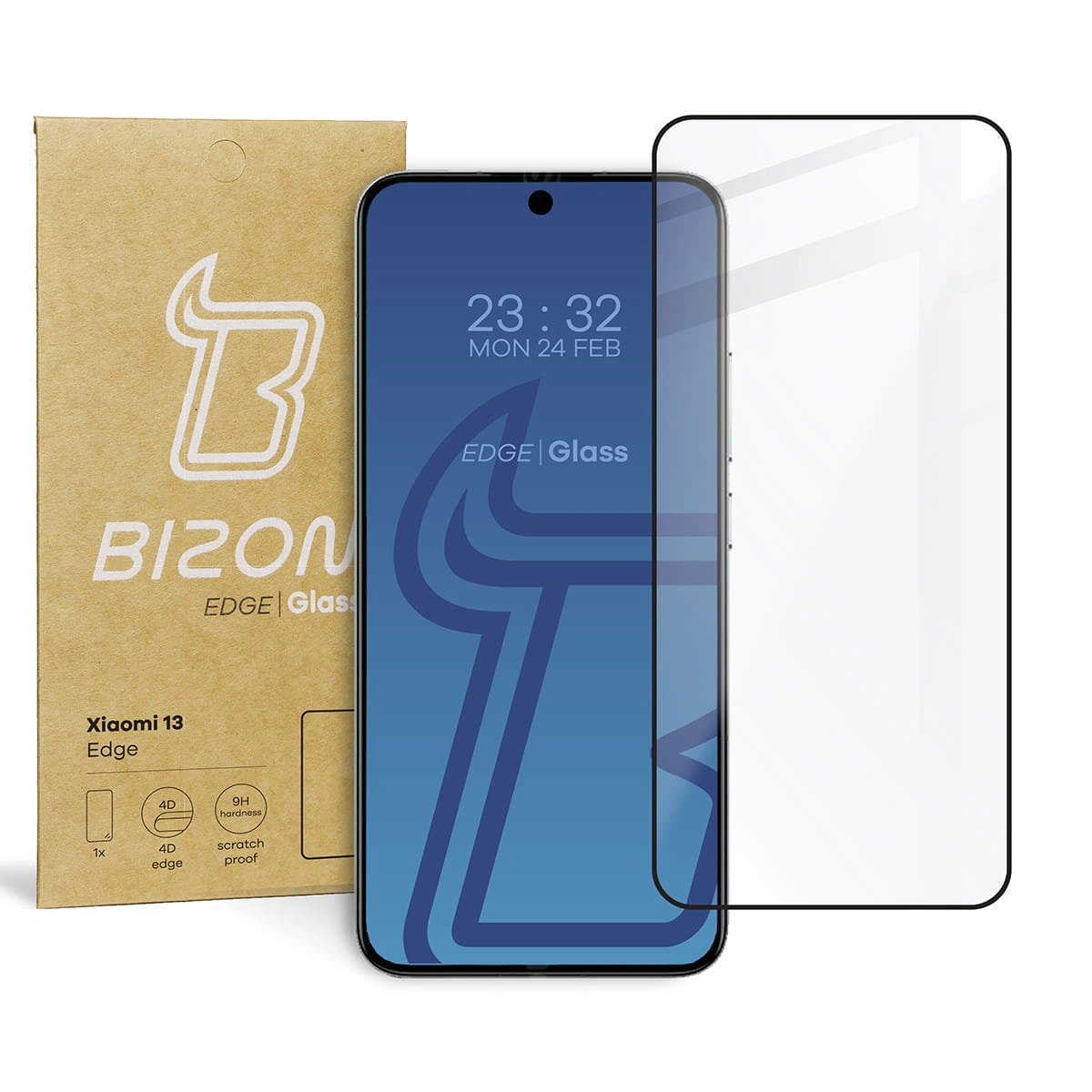 Bizon Glass Edge 2 Xiaomi 13 / Xiaomi 14 black