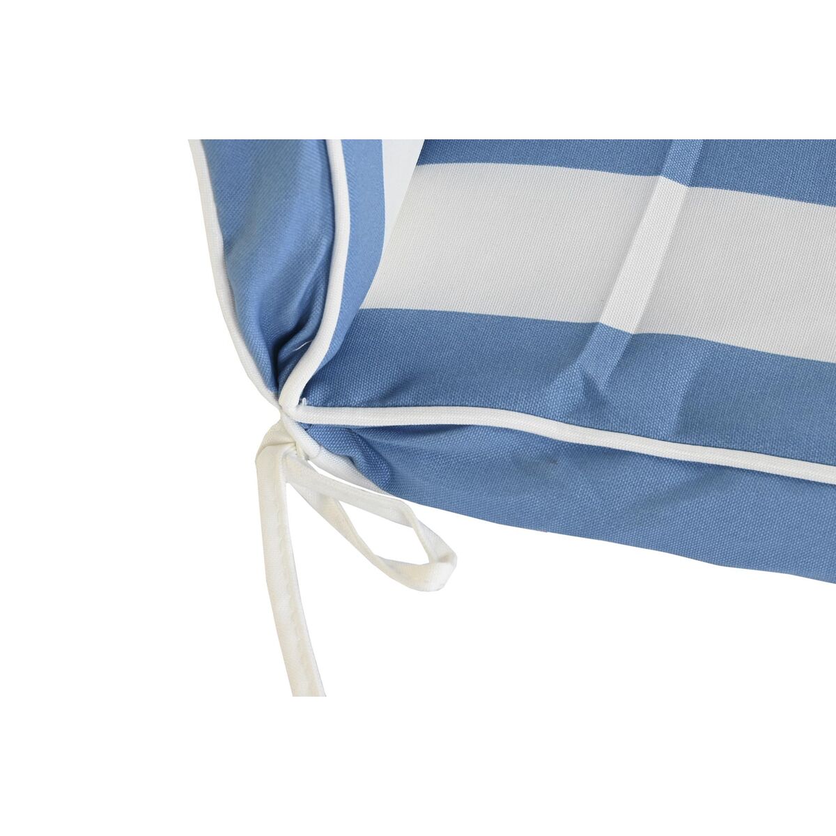 Stuhl-Kissen DKD Home Decor Streifen Weiß Himmelsblau (42 x 4 x 115 cm)