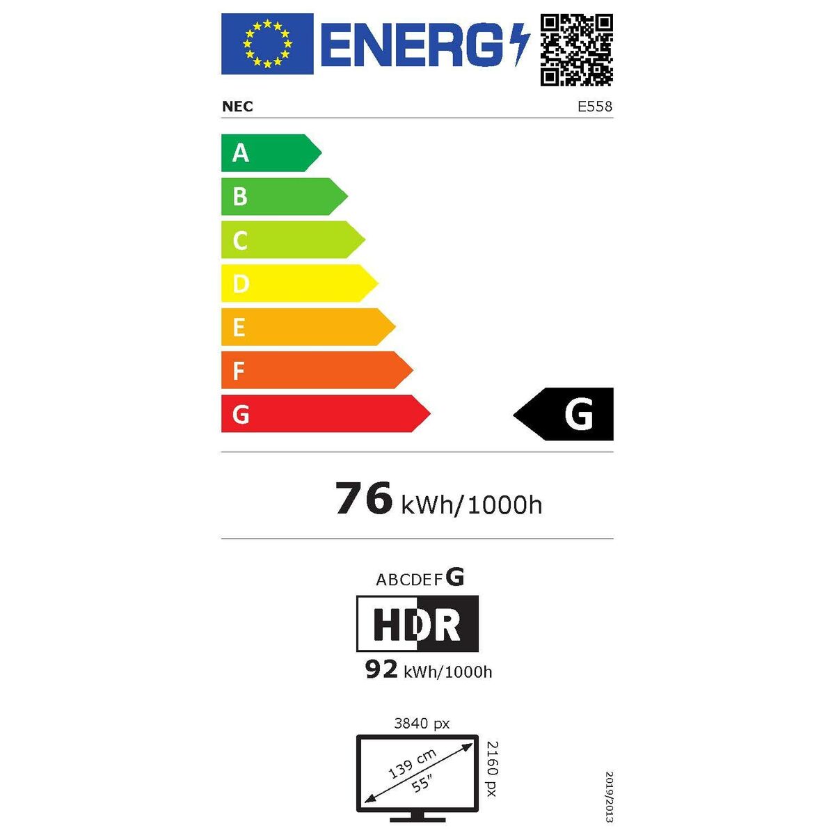 Television LCD NEC E558 4K Ultra HD 55" IPS Direct-LED