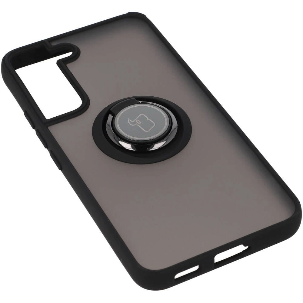 Bizon Case Hybrid Ring Samsung Galaxy S22 smoky with a black frame