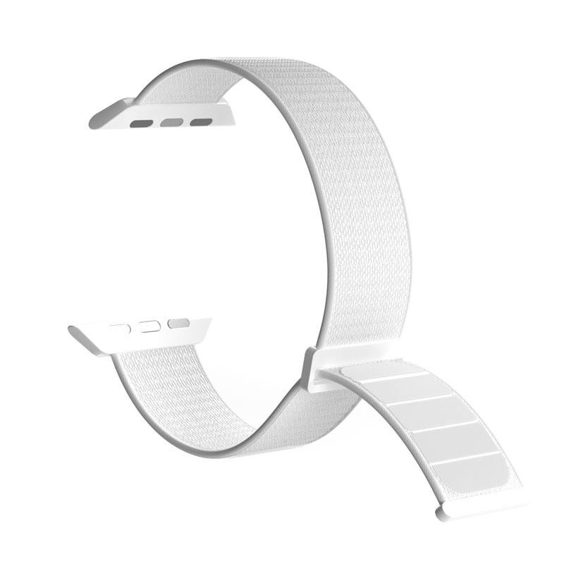 PURO Nylon Sport Apple Watch 4/5/6/7/SE/8/Ultra 44/45/49mm (white)