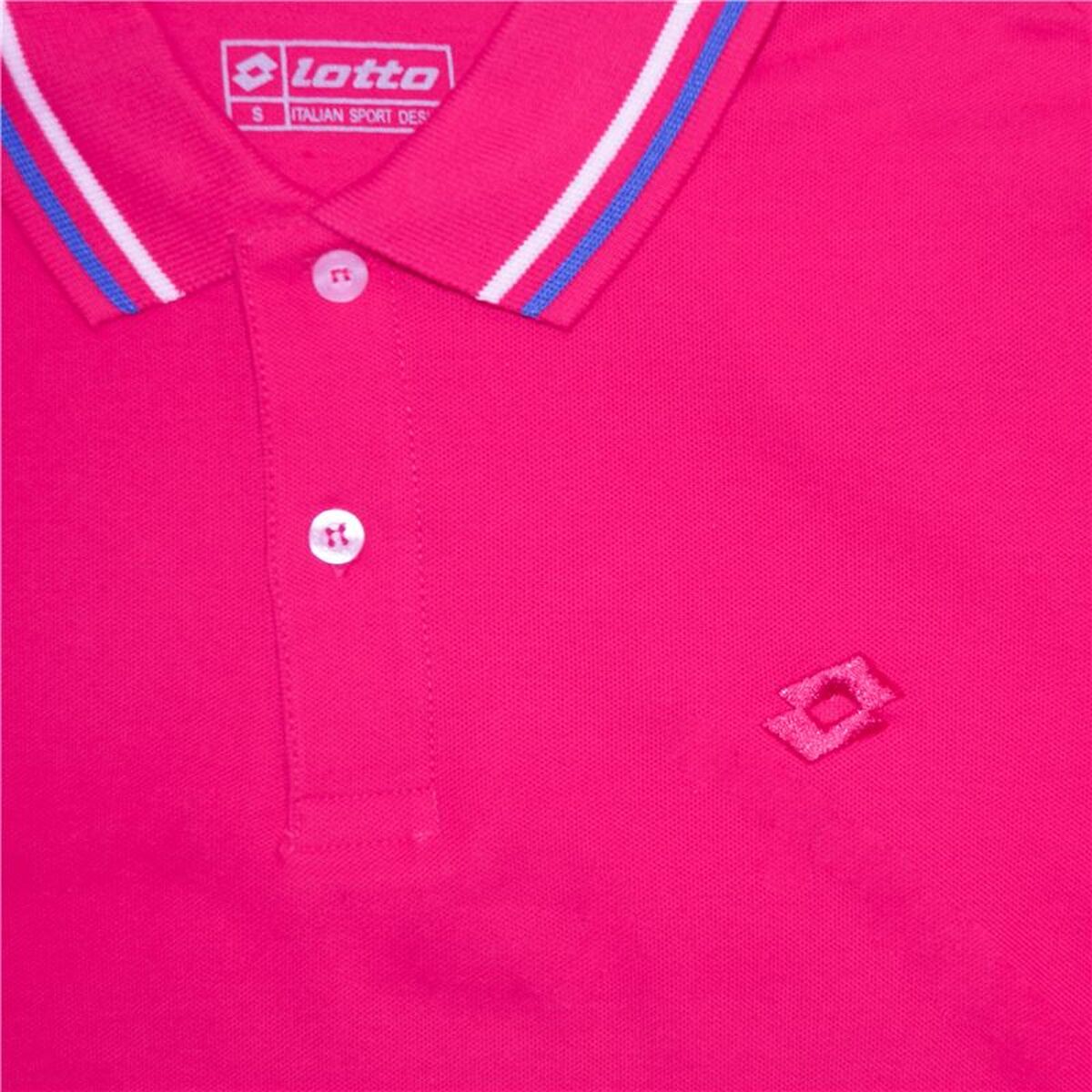Men’s Short Sleeve Polo Shirt Lotto Reed Fuchsia