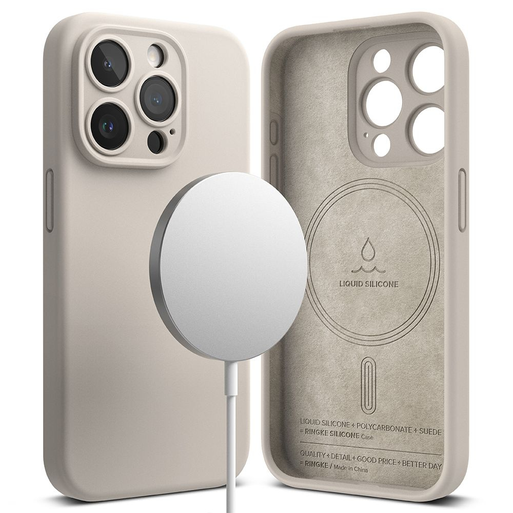 Ringke Silicone Magnetic MagSafe Apple iPhone 15 Pro Stone