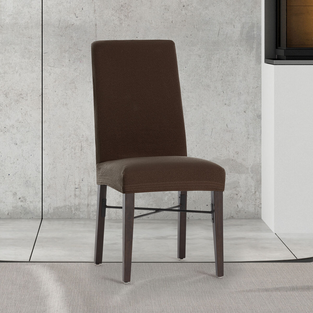 Chair Cover Eysa BRONX Brown 50 x 55 x 50 cm 2 Units