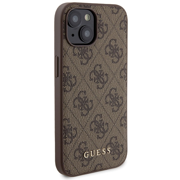 Guess GUBPM5P15S4GEMGW Apple iPhone 15 hardcase + Powerbank 5000mAh MagSafe 4G Metal Logo brown