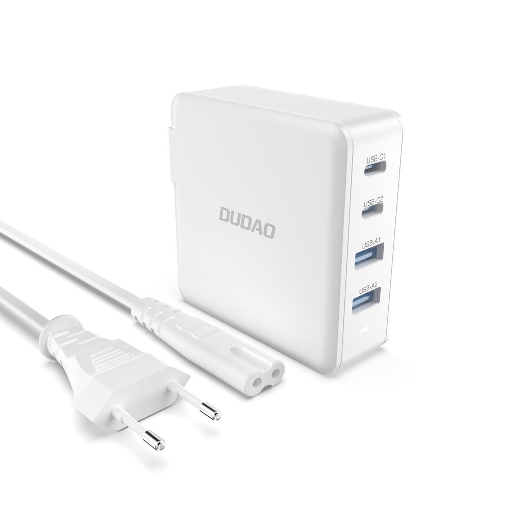 Dudao A100EU GaN 100W 2xUSB-C / 2xUSB-A wall charger white