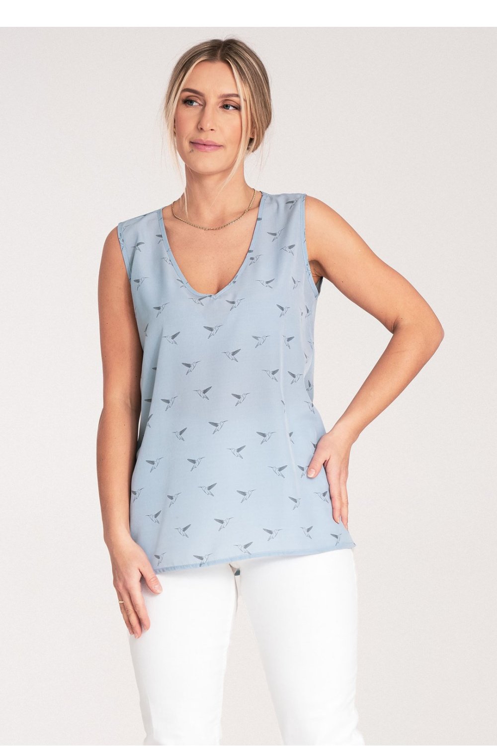  Blouse model 204315 Figl  blue