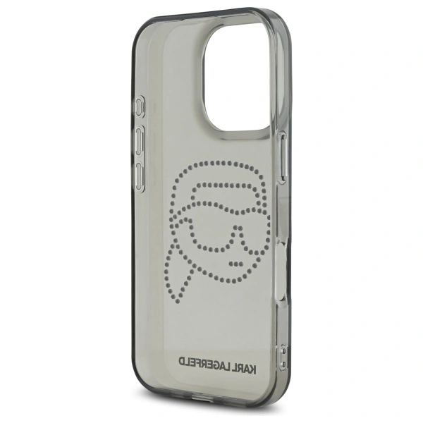 Karl Lagerfeld KLHCP16XHKHDCELK Apple iPhone 16 Pro Max hardcase IML Rhinestones Karl Head black