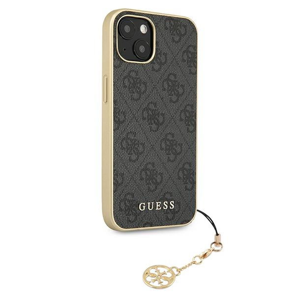 Guess GUHCP13MGF4GGR Apple iPhone 13 grey hardcase 4G Charms Collection