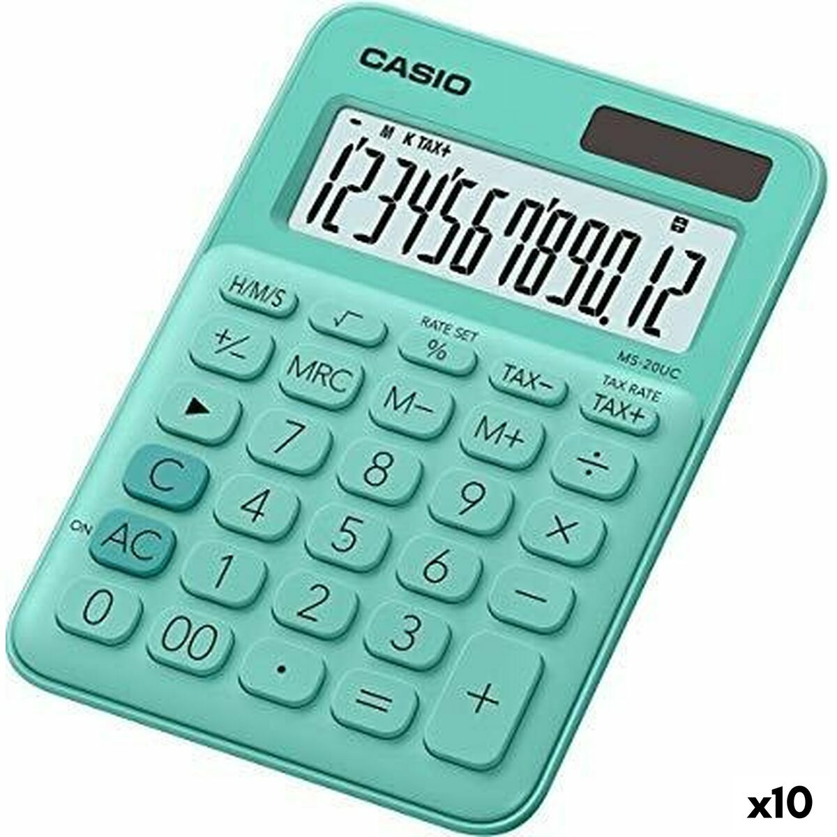 Calculator Casio MS-20UC Green 2,3 x 10,5 x 14,95 cm (10 Units)