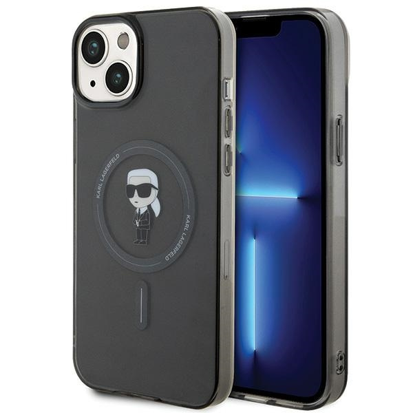 Karl Lagerfeld KLHMP15MHFCKNOK Apple iPhone 15 Plus / 14 Plus hardcase IML Ikonik MagSafe black