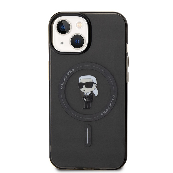 Karl Lagerfeld KLHMP15SHFCKNOK Apple iPhone 15 hardcase IML Ikonik MagSafe black