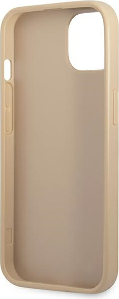 Guess GUHCP13SPSATLE Apple iPhone 13 mini beige hardcase Saffiano Triangle Logo
