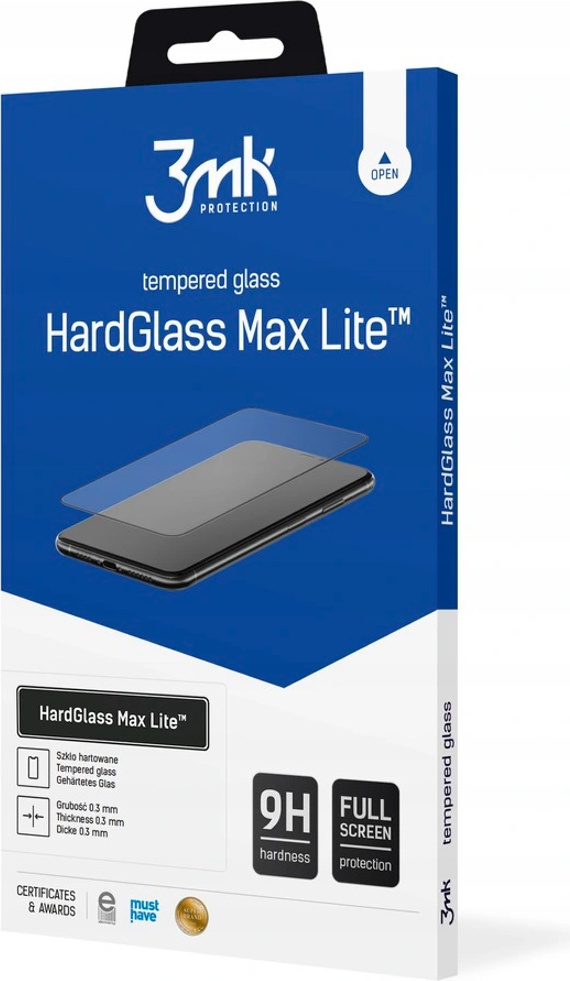 3MK HardGlass Max Lite OPPO Reno 7 Lite 5G black