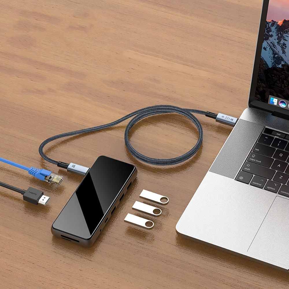 Tech-Protect Ultraboost Max USB-C / USB-C cable Thunderbolt 4.0 8K 40Gbps PD 240W 100cm Grey