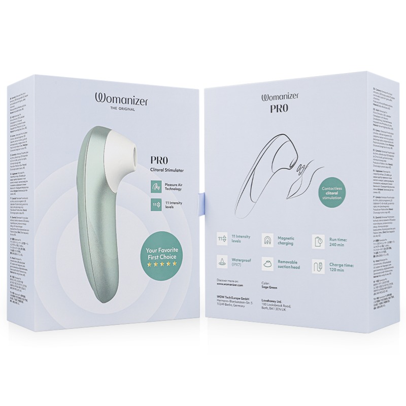 WOMANIZER - PRO VIBRANT CLITORAL STIMULATOR SAGE GREEN
