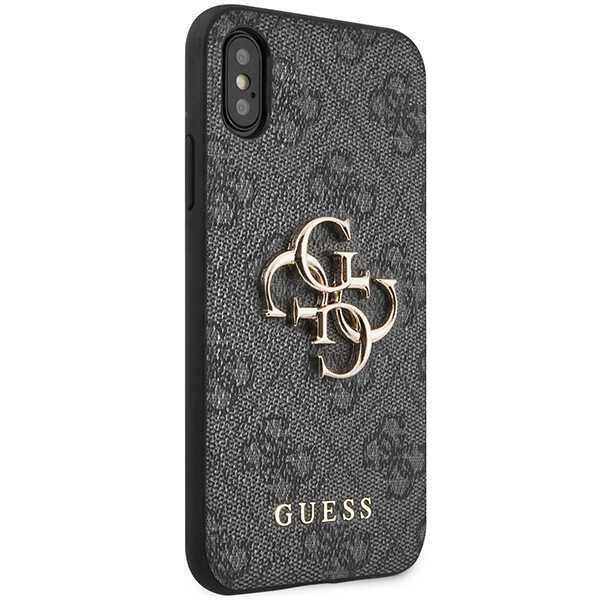 Guess GUHCPX4GMGGR Apple iPhone XS/X grey hardcase 4G Big Metal Logo