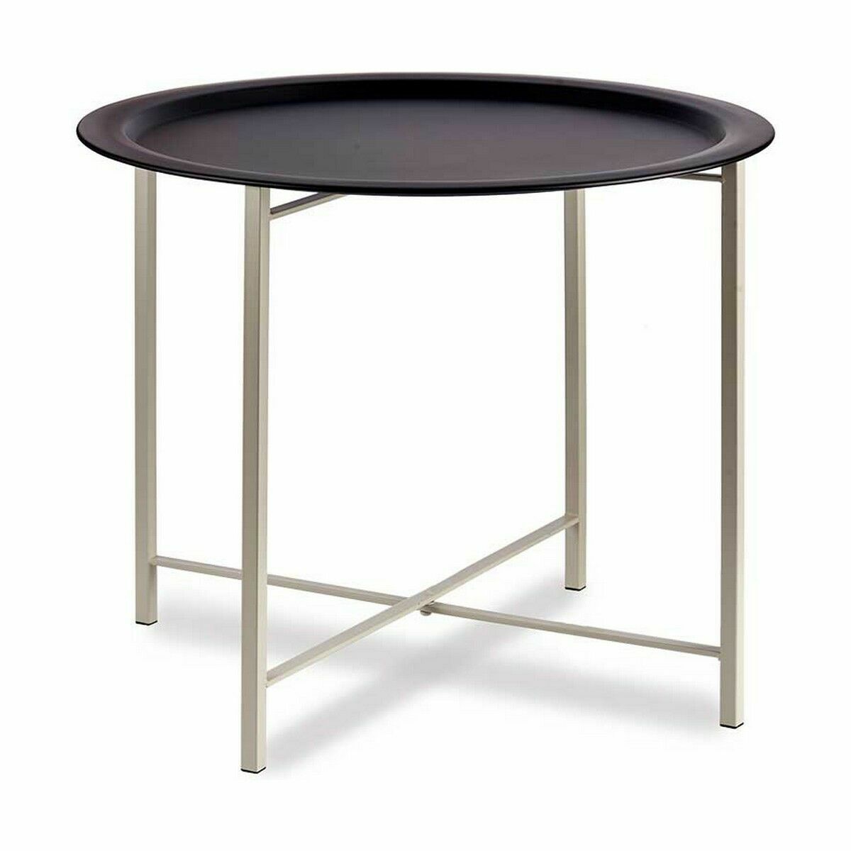 Side table White Black Metal 62 x 48,5 x 62 cm (4 Units)