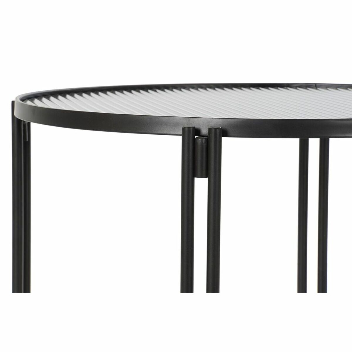 Side table DKD Home Decor Metal Crystal 63 x 63 x 46 cm
