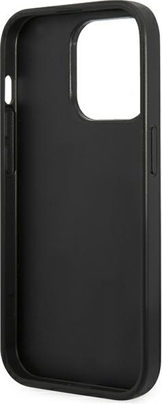 Guess GUHCP14LG4GFGR Apple iPhone 14 Pro grey hard case 4G Metal Gold Logo
